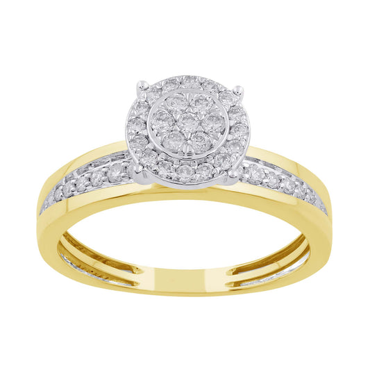 14K Solid Gold  0.39ctw Diamond Womens Rings
