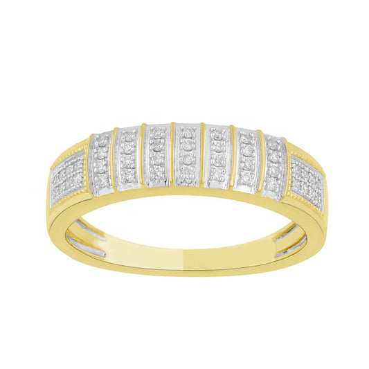 14K Solid Gold  0.13ctw Diamond Womens Rings